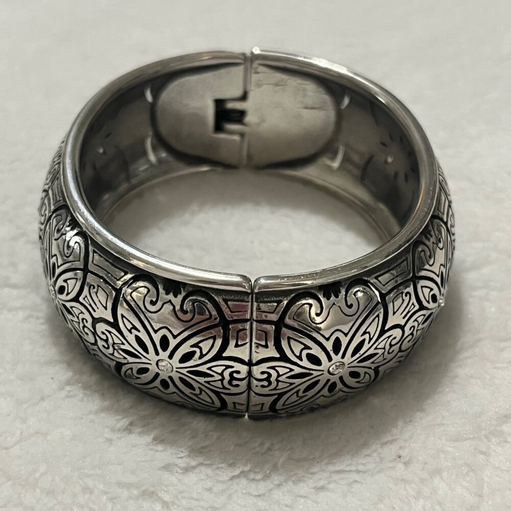 Brighton Boho Style Bangle Floral Hinged Bangle Bracelet - Picture 4 of 4